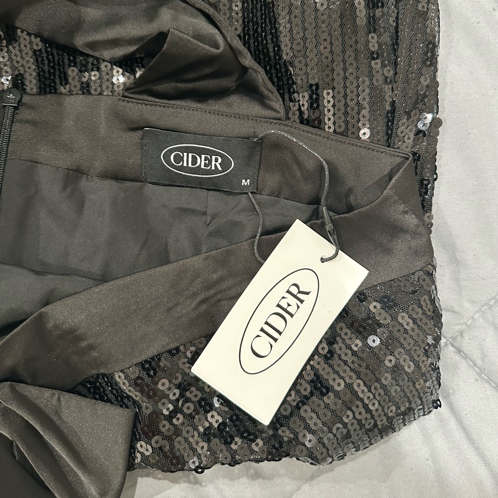 Cider black sequin dress